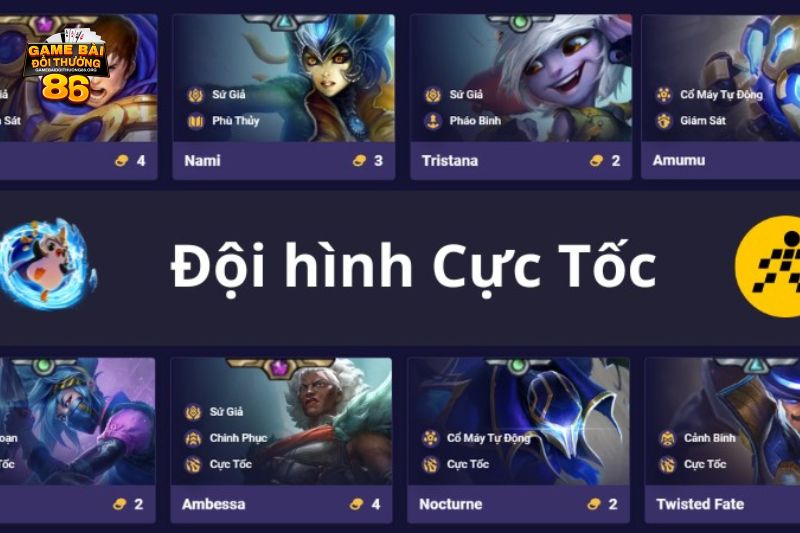 đội hình cực tốc dtcl